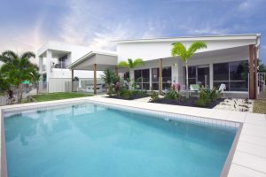 Modern townhouse exterior